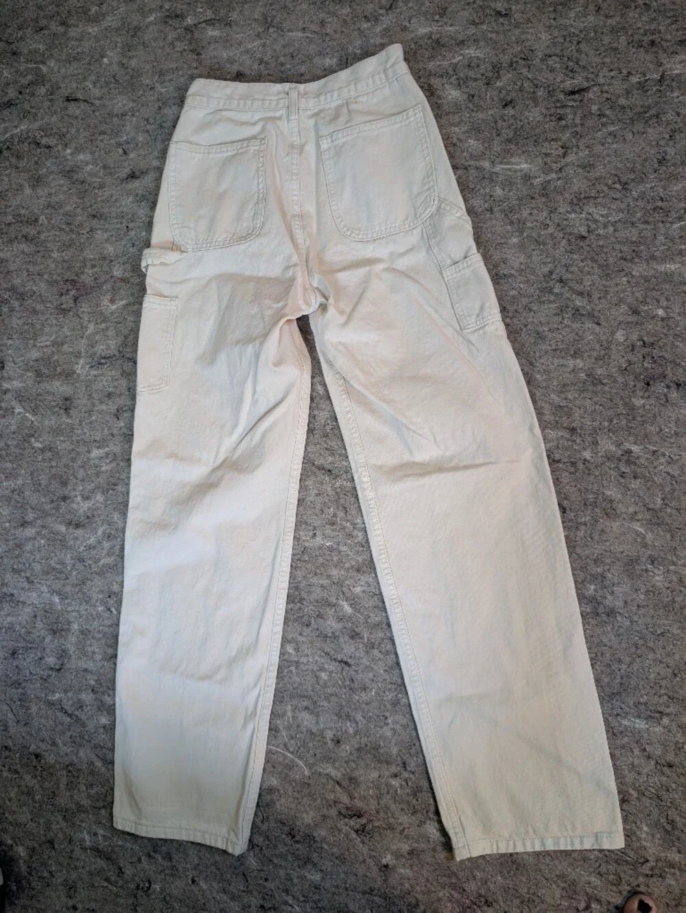 Women's J Gault Casual Straight-Leg Painter Pants in Cream Size Small